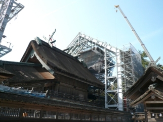 素屋根の建設工事のアイキャッチ画像